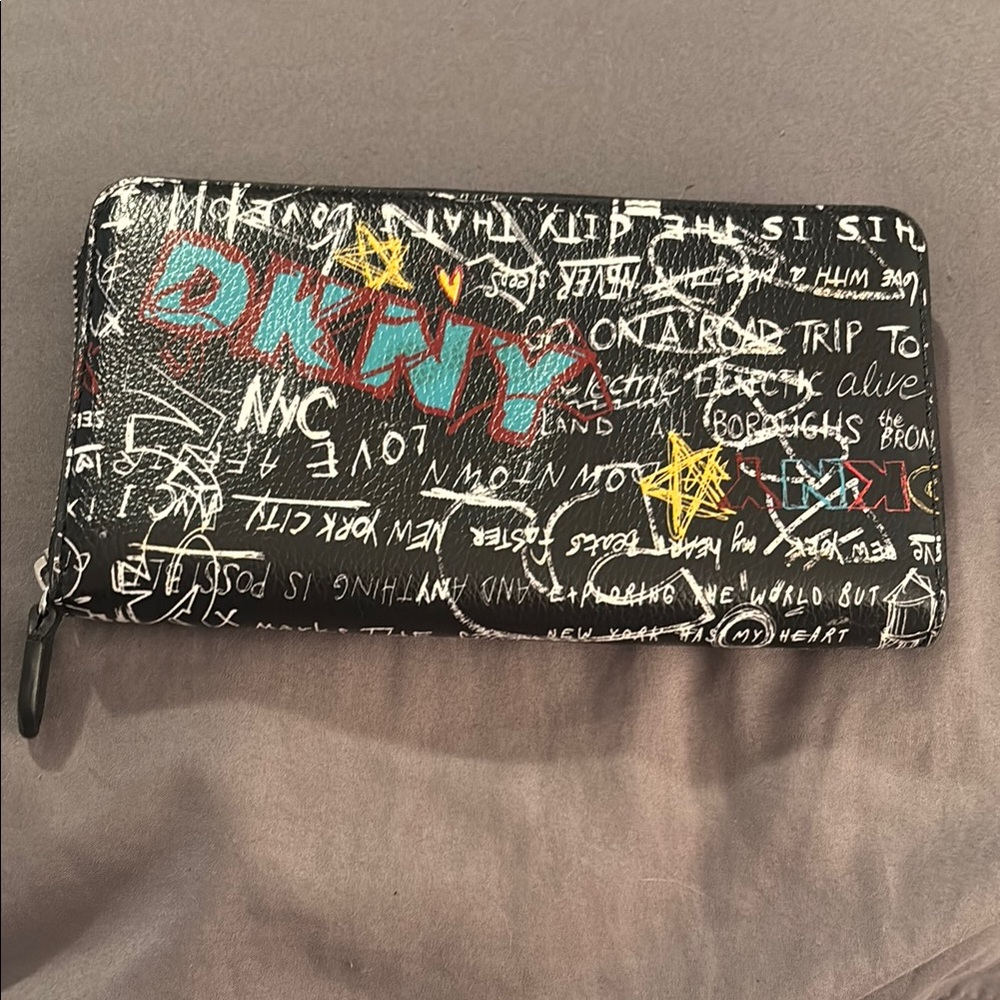 DKNY Black Graffiti Wallet